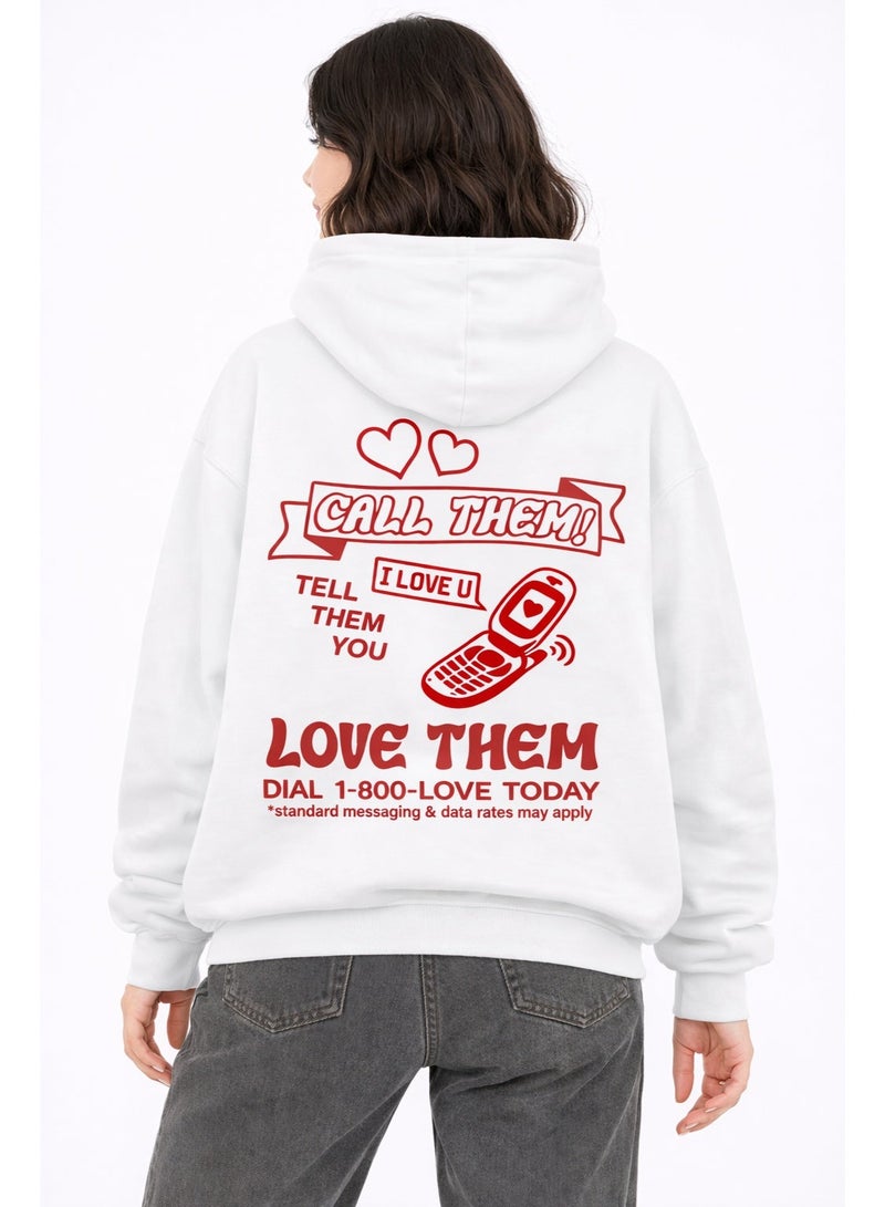 Premium Apparel Tell them you love them Hoodie White [VALENTINES DAY HOODIE] - Image 1